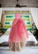Beach Wedding With A Pink Vera Wang Wedding Gown - Weddingomania