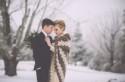 A smoldering couple celebrates their elopement with a haunting winter shoot