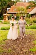 Sequin jumpsuits, tulle skirts, and naked cakes: a Netherlands orchard wedding of bliss