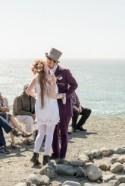 A magical Lands End wedding with Labyrinth walk and surprise leis