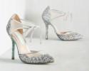 Sparkly silver wedding shoes for super snazzy feet