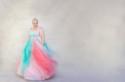 We're getting a sweet tooth from this magical pink and aqua pastel wedding dress