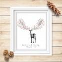 Oh deer, this holiday fingerprint guest book is full of major cheer
