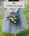 DIY Silk Flower Hoop Bouquet