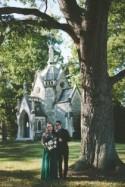 Gothic Architecture Inspired Wedding In a Cemetery