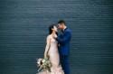 The Bride Wore a Stunning Blush Dress at this Industrial Modern Wedding
