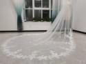 Lace Applique Bridal Veil, One Layer Wedding Veil, Cathedral Wedding Veil, Lace Wedding Veil, Bridal Wedding Veil