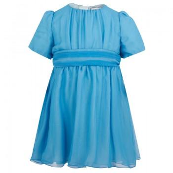 Hochzeit - Babys Turquoise Silk Dress