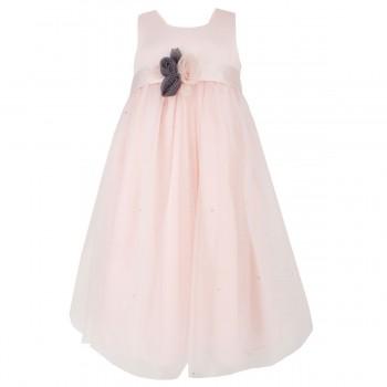 Hochzeit - Blush Pink Satin Kleid