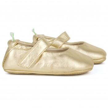 Mariage - Metallic Gold Chaussures Dolly