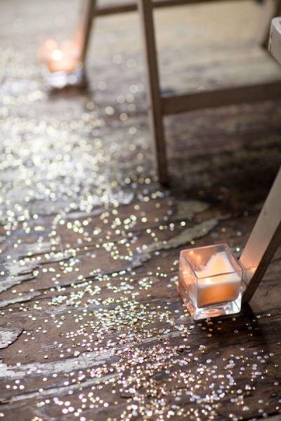 Hochzeit - glitter floor