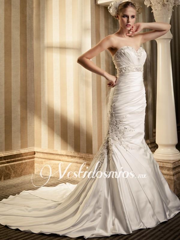 Wedding - Elegante Escote Corazon Sirena Vestidos de Novia VW1251