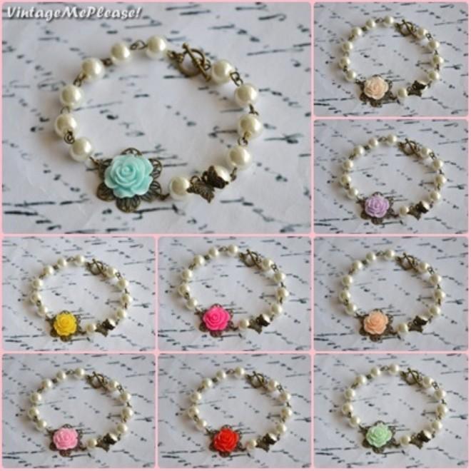 Mariage - Flower Girl and Bridesmaids Bracelets