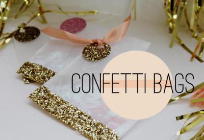 Hochzeit - {DIY} Wedding Favor Glitter Confetti Bags