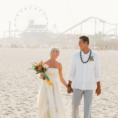 زفاف - Liz & San's Santa Monica Beachfront Wedding