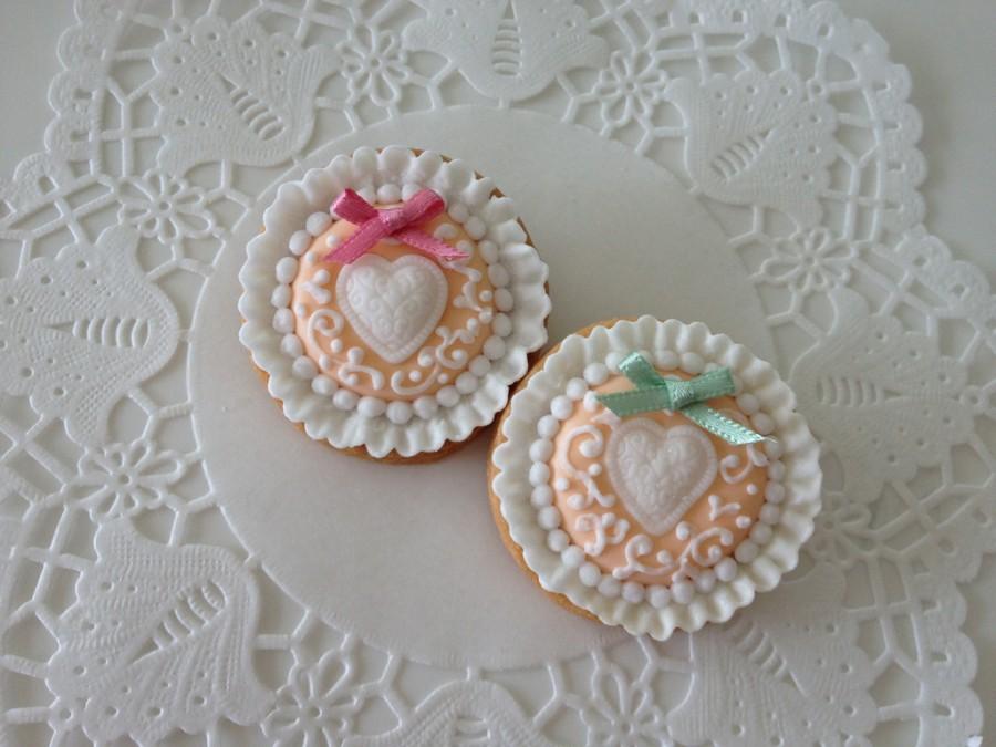Mariage - Frill hart cookies