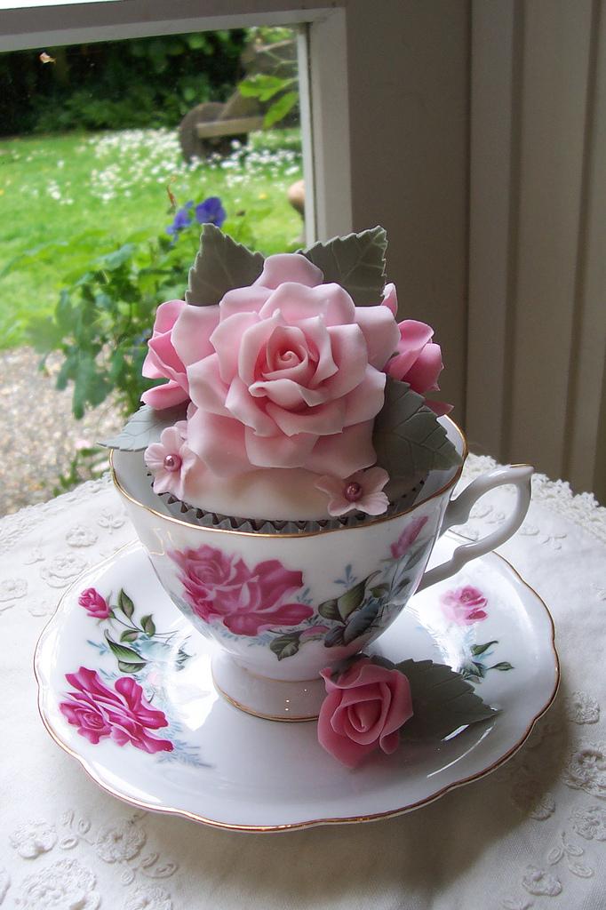 زفاف - Roses teacups