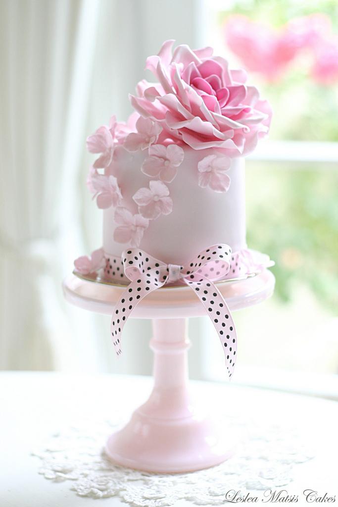 Mariage - Pink rose and hydrangea