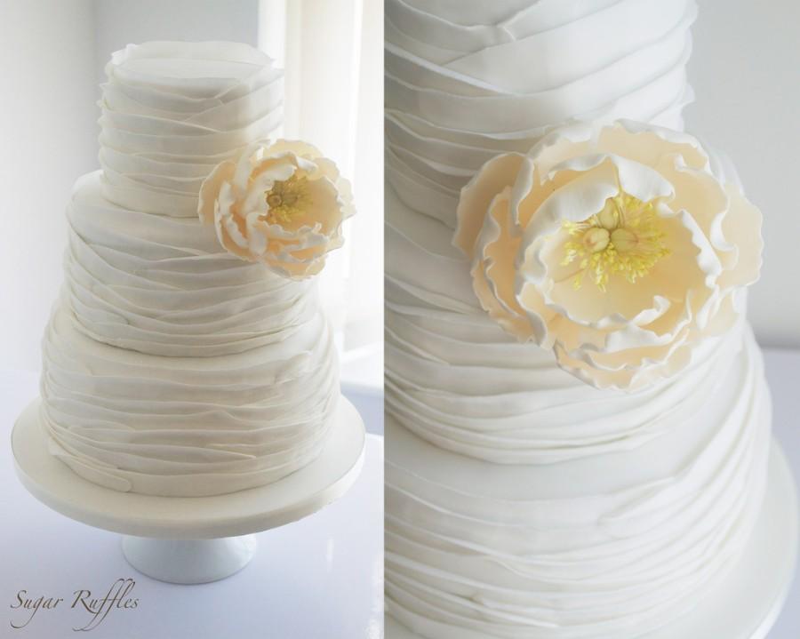Свадьба - Peony Ruffle Wedding Cake