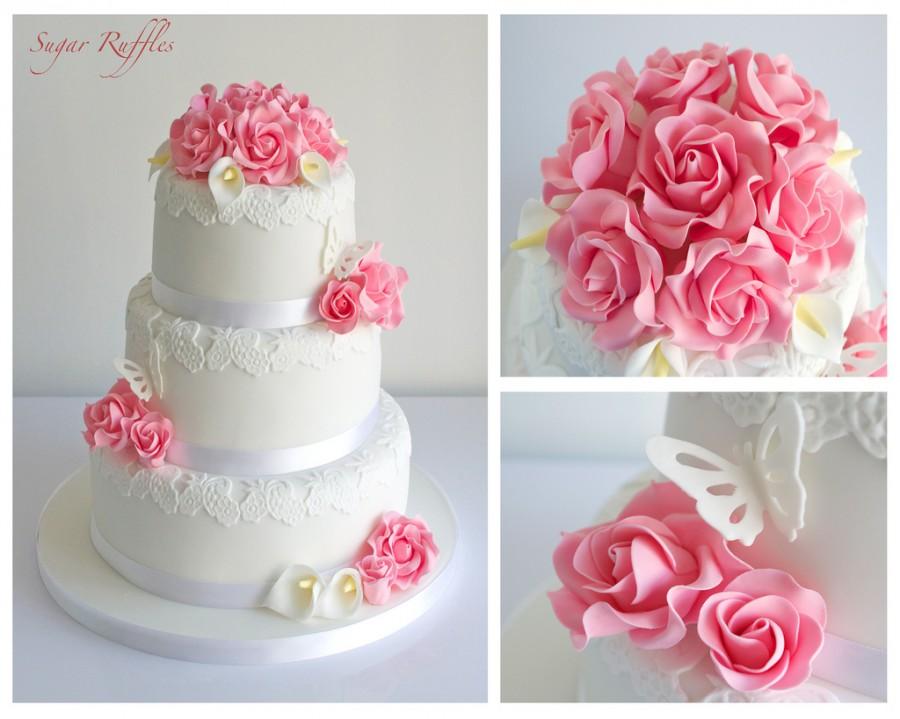 Mariage - Pink Roses and Calla Lilies