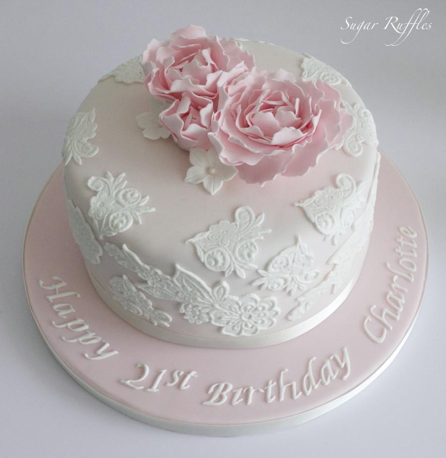 Wedding - 21st birthday cake