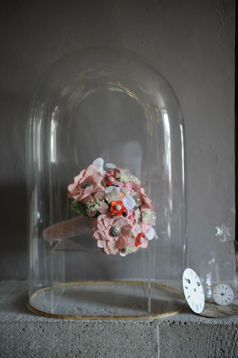 زفاف - Bouquet rose poudré