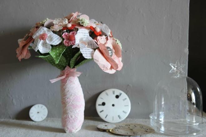 Hochzeit - Bouquet rose poudré