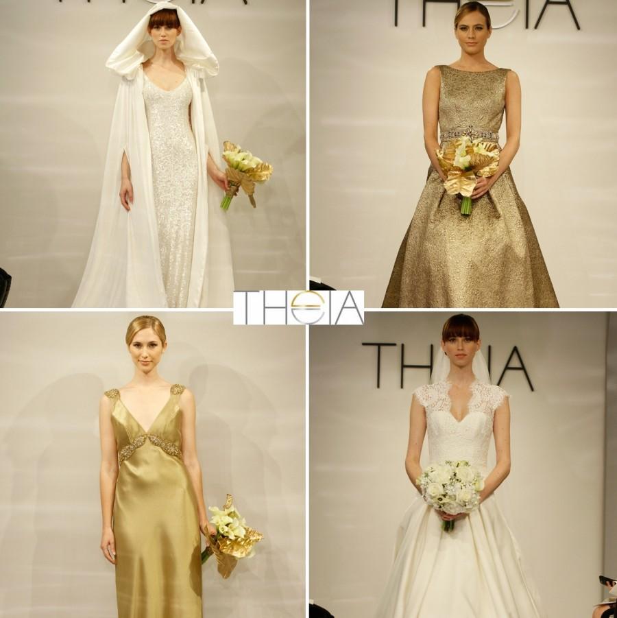 Свадьба - Theia’s Fall 2014 Infused with Gold Bridal Collection