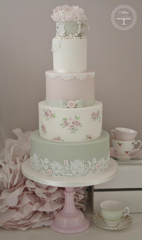 Hochzeit - Tea Cup Wedding Cake