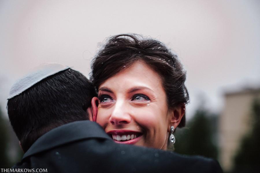 Mariage - Snowy teary first look