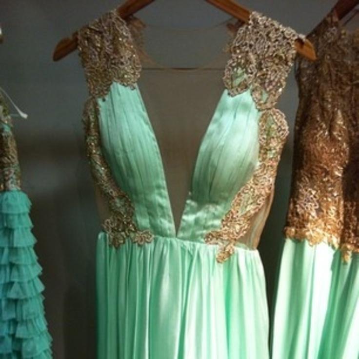 seafoam green wedding dress