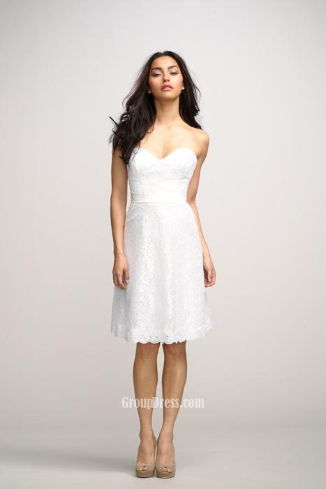Свадьба - White Bridesmaid Dresses 2014