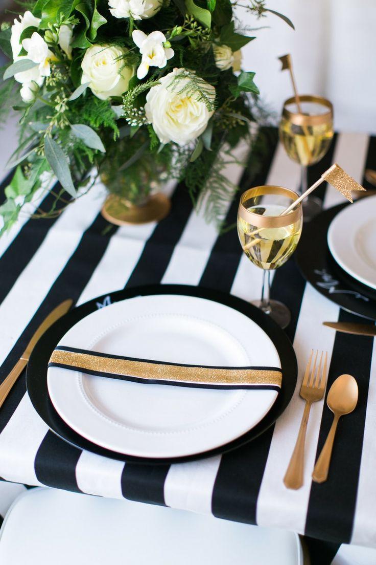 Wedding - Black & White Stripes