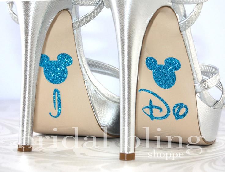 I Do Shoe Stickers For The Disney Bride Glittering Something Blue. $7.99