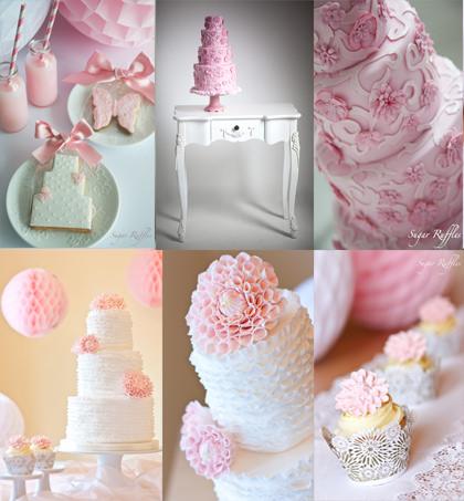 Mariage - Pink Wedding Cakes, Cupcakes And Cookies