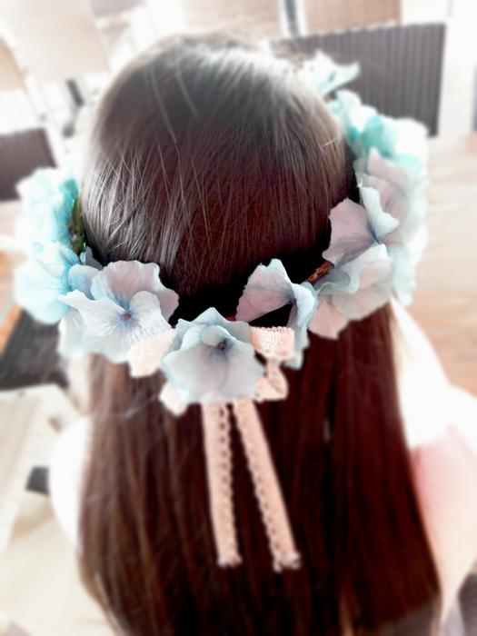 زفاف - flower crown in blue