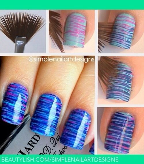Mariage - Nail Design With Fan Brush 