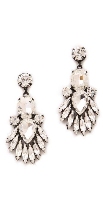 Hochzeit - Nightfall Crystal Drop Earrings