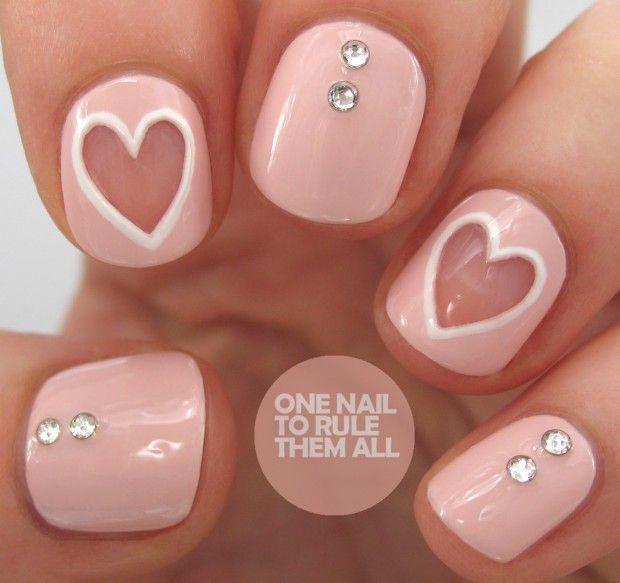 Wedding - 22 Sweet And Easy Valentine’s Day Nail Art Ideas