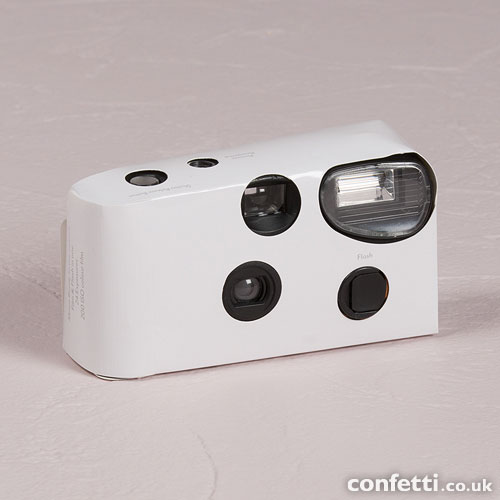 Wedding - White Disposable Camera - Solid Colour Design - Confetti.co.uk
