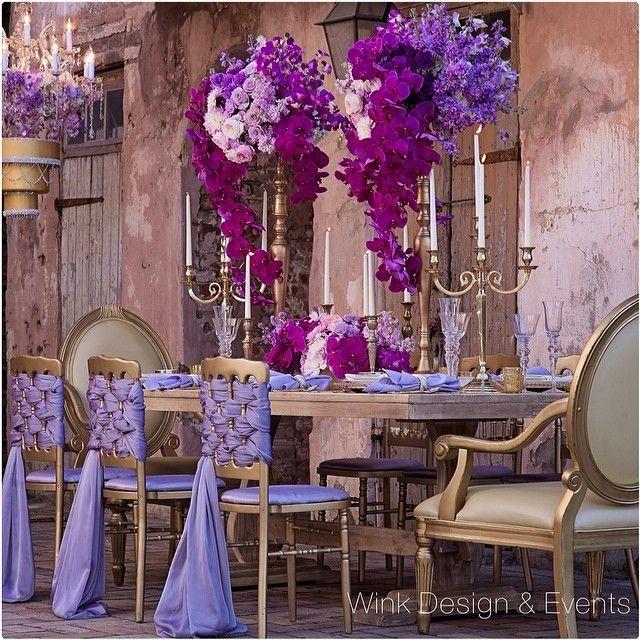 Wedding - Radiant Orchid Tablescape 