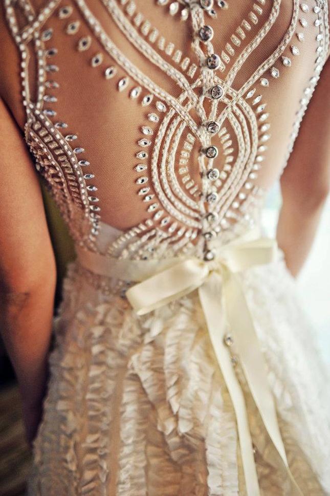 Wedding - Lace Back Wedding Dress 