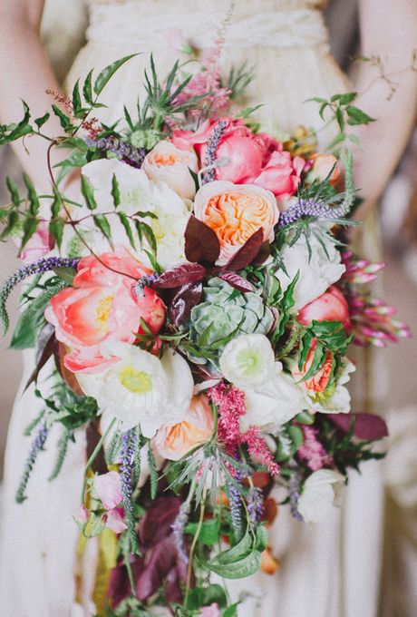 Wedding - Whimsical Multi-color Wedding Bouquet 