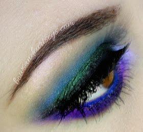 Wedding - Teal, Green And Purple Eye Makeup 