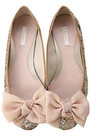 Wedding - Sparkle And Bow Flats 