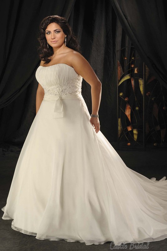 Mariage - Plus Size Tulle Wedding Dress