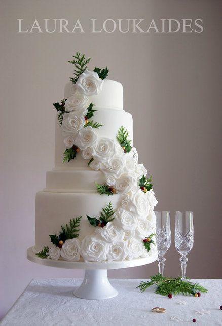 Wedding - Winter/Christmas Wedding Cake 