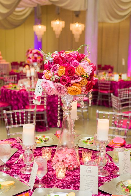 زفاف - جريئة وجميلة الزفاف الوردي الساخن.