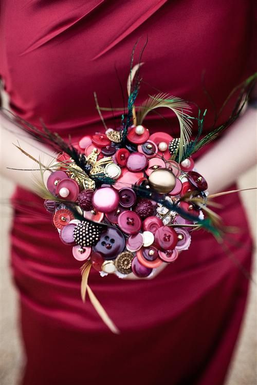 Hochzeit - Button-Blumenstrauß