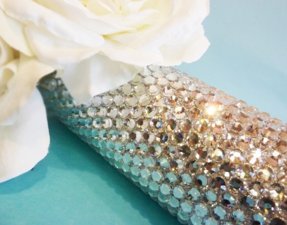 Hochzeit - Benutzerdefinierte Kristallbrautstrauß Jeweled Griff - Ultimative Blumenstrauß Schmuck - Hochzeits Bling